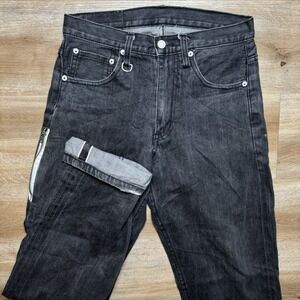 Levis 505 Selvedge Jeans‎ Men 29x32 Gray Regular Fit Fenom Fragment Talon Zip